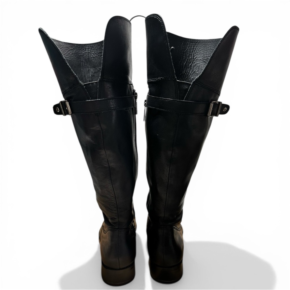 Harley-Davidson 13” Knee High Black Leather Zipper Heeled Motorcycle Boot - Picture 15 of 16